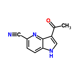 3-Acetyl-1H-pyrrolo[3,2-b]pyridine-5-carbonitrile Structure