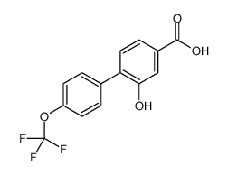 3-hydroxy-4-[4-(trifluoromethoxy)phenyl]benzoic acid结构式