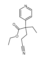 ethyl,4-cyano-2-ethyl-2-(4-pyridyl)butanoate Structure