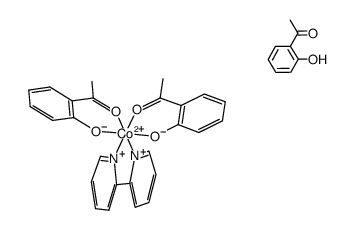 [Co(II)(2-hydroxyacetophenone(-1H))2(2,2'-bipyridine)]*(2-hydroxyacetophenone)结构式