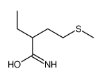 2-ethyl-4-methylsulfanylbutanamide结构式