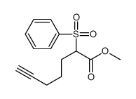 methyl 2-(benzenesulfonyl)hept-6-ynoate结构式