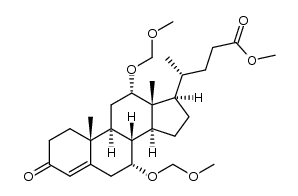 methyl (7α,12α)-7,12-di(methoxymethyloxy)-3-oxo-chol-4-en-24-oate Structure