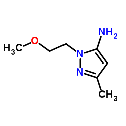 1-(2-Methoxyethyl)-3-methyl-1H-pyrazol-5-amine结构式