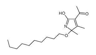 3-acetyl-5-decoxy-4,5-dimethyl-1H-pyrrol-2-one结构式