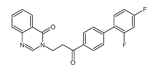 3-[3-[4-(2,4-difluorophenyl)phenyl]-3-oxopropyl]quinazolin-4-one结构式