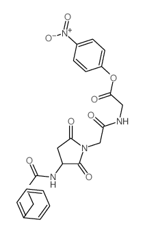 (4-nitrophenyl) 2-[[2-(2,5-dioxo-3-phenylmethoxycarbonylamino-pyrrolidin-1-yl)acetyl]amino]acetate结构式