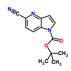 tert-butyl 5-cyano-1H-pyrrolo[3,2-b]pyridine-1-carboxylate结构式