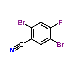 2,5-Dibromo-4-fluorobenzonitrile structure