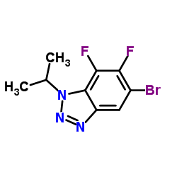5-Bromo-6,7-difluoro-1-isopropyl-1H-benzotriazole结构式
