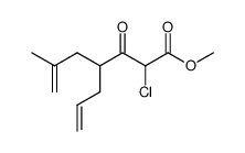 methyl 2-chloro-6-methyl-3-oxo-4-(2-propenyl)hept-6-enoate Structure