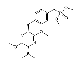dimethyl (4-(((2S,5R)-5-isopropyl-3,6-dimethoxy-2,5-dihydropyrazin-2-yl)methyl)benzyl)phosphonate Structure