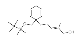 (Z)-5-[1-(tert-Butyl-dimethyl-silanyloxymethyl)-cyclohexa-2,5-dienyl]-2-iodo-pent-2-en-1-ol Structure