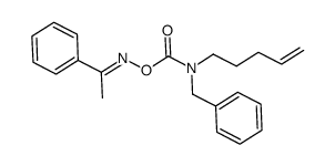 acetophenone N,N-(benzyl(pent-4-en-1-yl)carbamoyl) oxime结构式