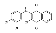 7-chloro-6-(3,4-dichloroanilino)quinoline-5,8-dione结构式