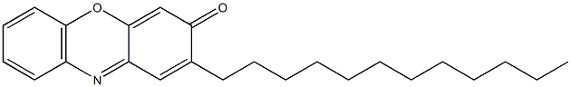 2-十二烷基-7-羟基-3H-吩恶嗪-3-酮结构式
