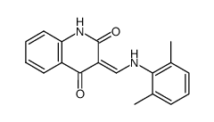 3-(((2,6-dimethylphenyl)amino)methylene)quinoline-2,4(1H,3H)-dione结构式