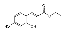 (E)-3-(2,4-dihydroxyphenyl)acrylic acid ethyl ester结构式