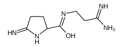 (2R)-5-amino-N-(3-amino-3-iminopropyl)-3,4-dihydro-2H-pyrrole-2-carboxamide结构式