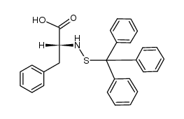 N-triphenylmethylsulfenyl-D-phenylalanine结构式