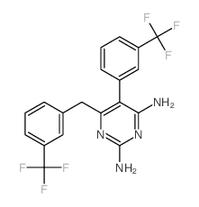 2,4-Pyrimidinediamine,5-[3-(trifluoromethyl)phenyl]-6-[[3-(trifluoromethyl)phenyl]methyl]- Structure