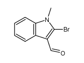 N-methyl-2-bromoindole-3-carbaldehyde结构式