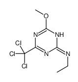 N-ethyl-4-methoxy-6-(trichloromethyl)-1,3,5-triazin-2-amine结构式