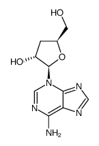 1-(6-amino-purin-3-yl)-β-D-erythro-1,3-dideoxy-pentofuranose Structure