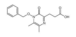 1-(Benzyloxy)-3-(carboxyethyl)-5,6-dimethyl-2(1H)-pyrazinone Structure