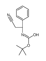 (R)-TERT-BUTYL (2-CYANO-1-PHENYLETHYL)CARBAMATE结构式
