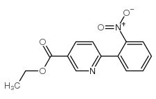 6-(2-Nitrophenyl)-nicotinic acid ethyl ester structure