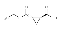 (1S,2S)-2-(ethoxycarbonyl)cyclopropanecarboxylic acid structure