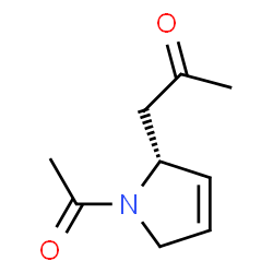 1H-Pyrrole, 1-acetyl-2,5-dihydro-2-(2-oxopropyl)-, (R)- (9CI)结构式