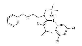 2-benzyloxymethyl-5-(3,5-dichlorophenylthio)-1-(2-hydroxy-2-methylpropyl)-4-isopropyl-1H-imidazole结构式