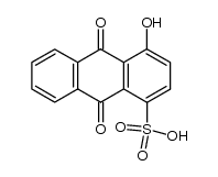 4-hydroxy-9,10-dioxo-9,10-dihydro-anthracene-1-sulfonic acid结构式