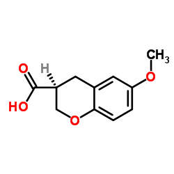 (S)-6-甲氧基苯并二氢吡喃-3-羧酸结构式