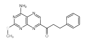 1-[4-Amino-2-(methylthio)-7-pteridinyl]-3-phenyl-1-propanone Structure