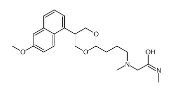 2-({3-[5-(6-METHOXY-1-NAPHTHYL)-1,3-DIOXAN-2-YL]PROPYL}METHYLAMINO)-N-METHYLACETAMIDE结构式