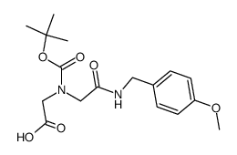 2-([(tert-butoxy)carbonyl]{2-[(4-methoxybenzyl)amino]-2-oxoethyl}amino)acetic acid结构式