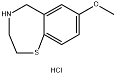 7-Methoxy-2,3,4,5-tetrahydrobenzo[f][1,4]thiazepine hydrochloride Structure