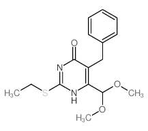 5-benzyl-6-(dimethoxymethyl)-2-ethylsulfanyl-1H-pyrimidin-4-one Structure