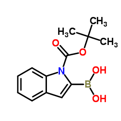 N-Boc-吲哚-2-硼酸结构式