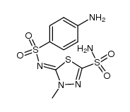 5-(((4-aminophenyl)sulfonyl)imino)-4-methyl-4,5-dihydro-1,3,4-thiadiazole-2-sulfonamide结构式