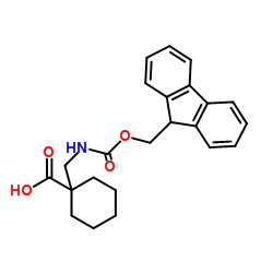 Fmoc-1-氨基甲基-环己烷羧酸结构式