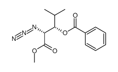 (2R,3S)-2-azo-4-methyl-3-benzoyloxypentanoic acid methyl ester Structure