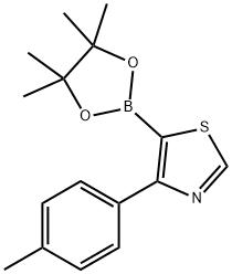 4-(4-Tolyl)thiazole-5-boronic acid pinacol ester结构式