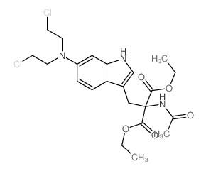Propanedioic acid,2-(acetylamino)-2-[[6-[bis(2-chloroethyl)amino]-1H-indol-3-yl]methyl]-,1,3-diethyl ester picture