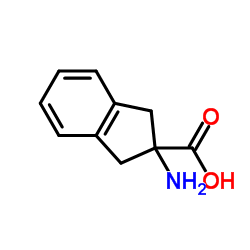 2-amino-2,3-dihydro-1H-indene-2-carboxylic acid structure