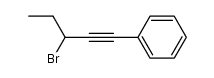 (+/-)-(3-bromopent-1-ynyl)benzene Structure