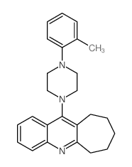 11-[4-(2-methylphenyl)piperazin-1-yl]-7,8,9,10-tetrahydro-6H-cyclohepta[b]quinoline结构式